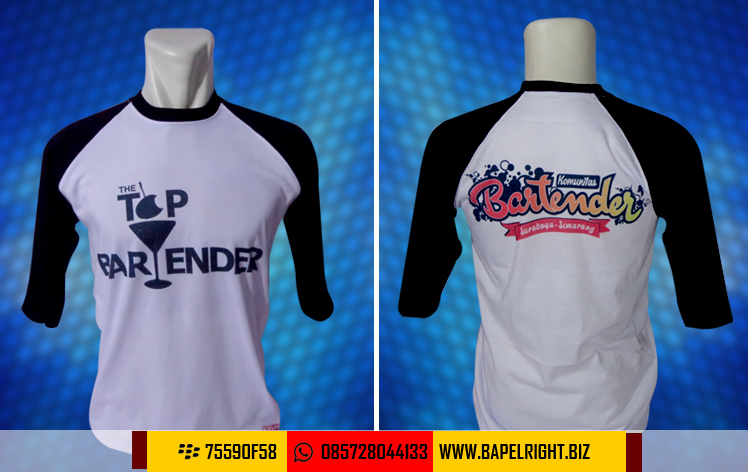 kaos raglan bartender