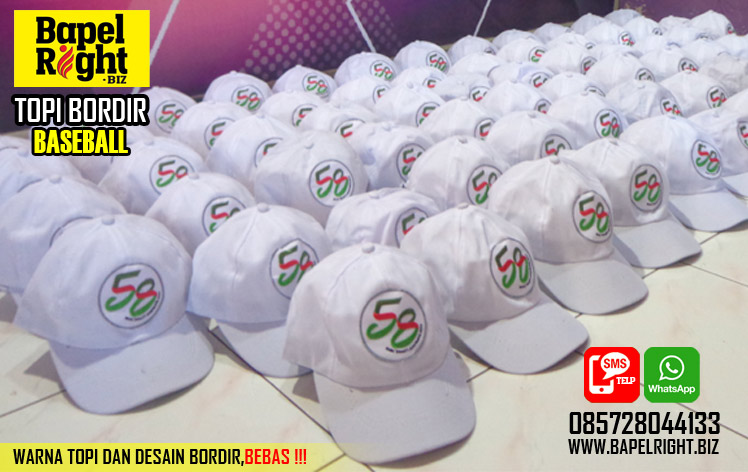 topi bordir baseball,grosir topi baseball,topi baseball putih,topi bordir putih