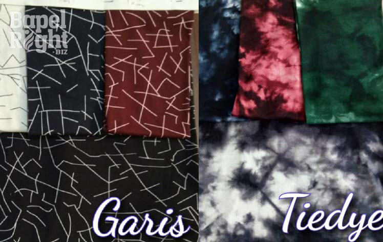 Motif Cotton Garis dan Tiedye