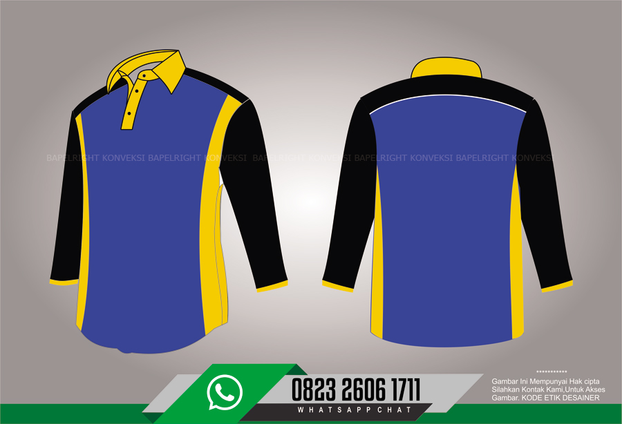 baju olahraga bahan combed lengan panjang