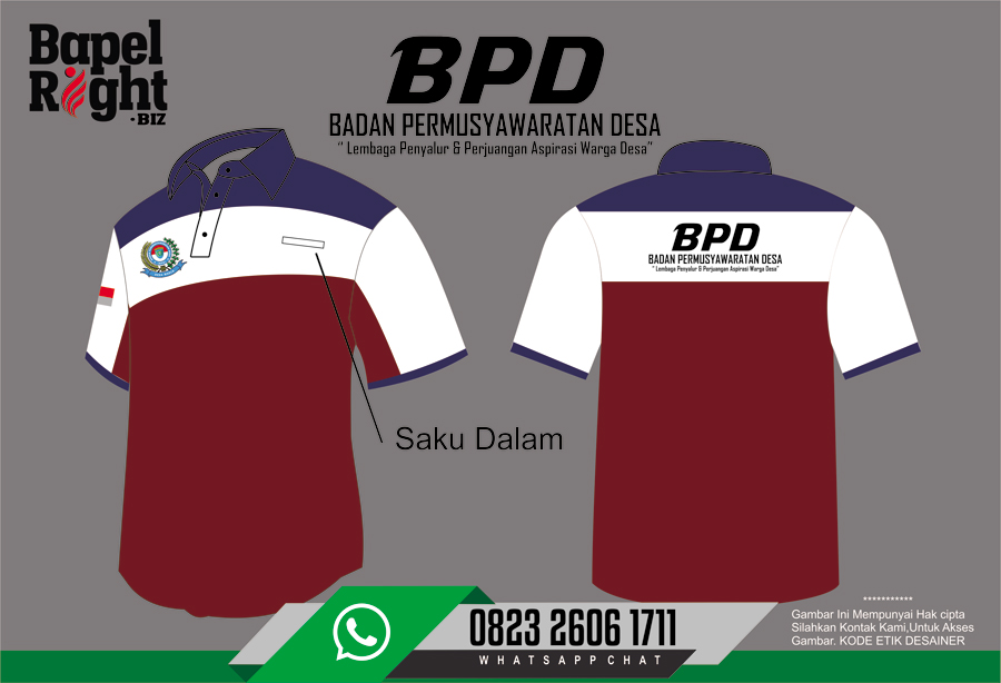 seragam Anggota BPD | Kaos BPD | Logo BPD | Desain Kaos BPD | Contoh Seragam BPD Desa
