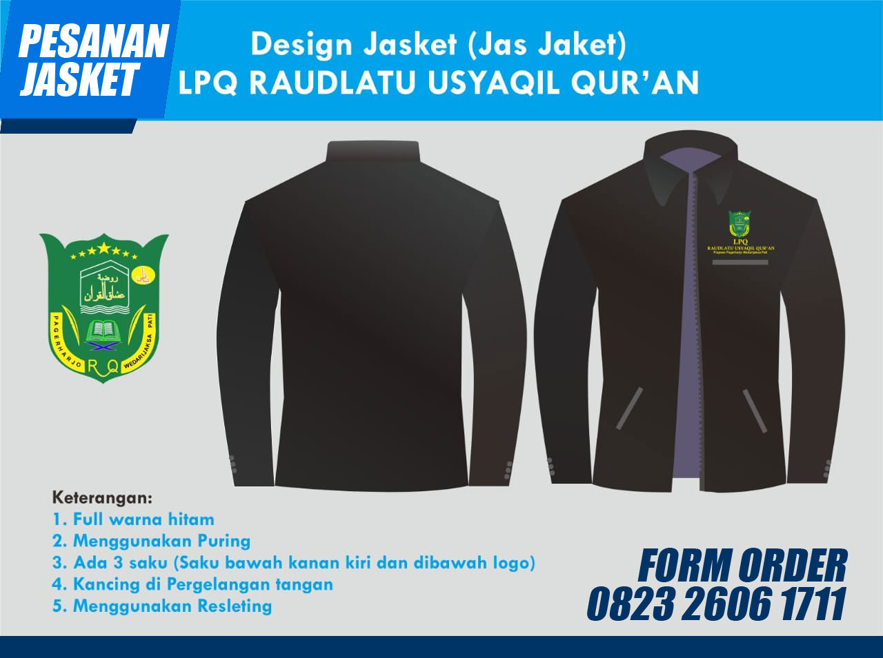 Jasket Santri,Desain jasket santri,gambar jasket santri,jasket santri keren,jas santri putra