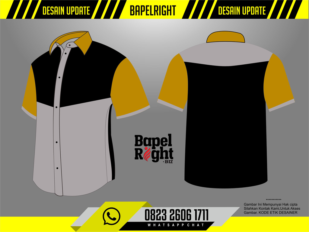 desain baju kemeja lengan pendek