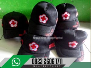 topi bordir bahan jaring