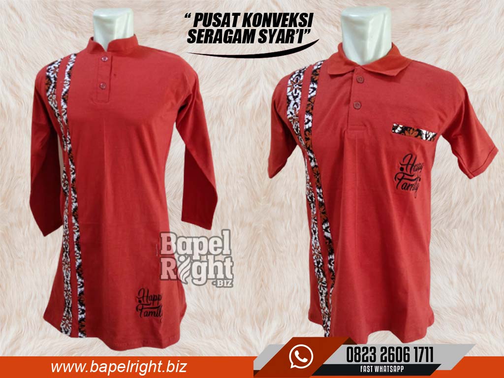 Seragam Kaos Tunik bordir lengan panjang