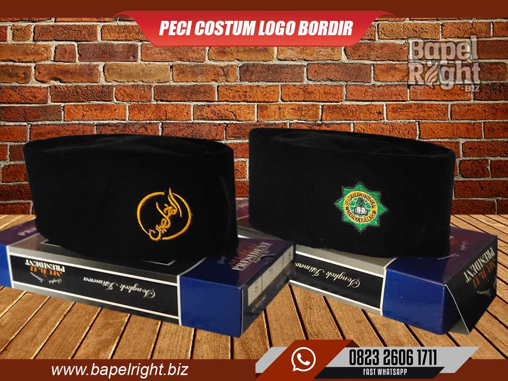 Peci Bordir Logo Costum Sendiri