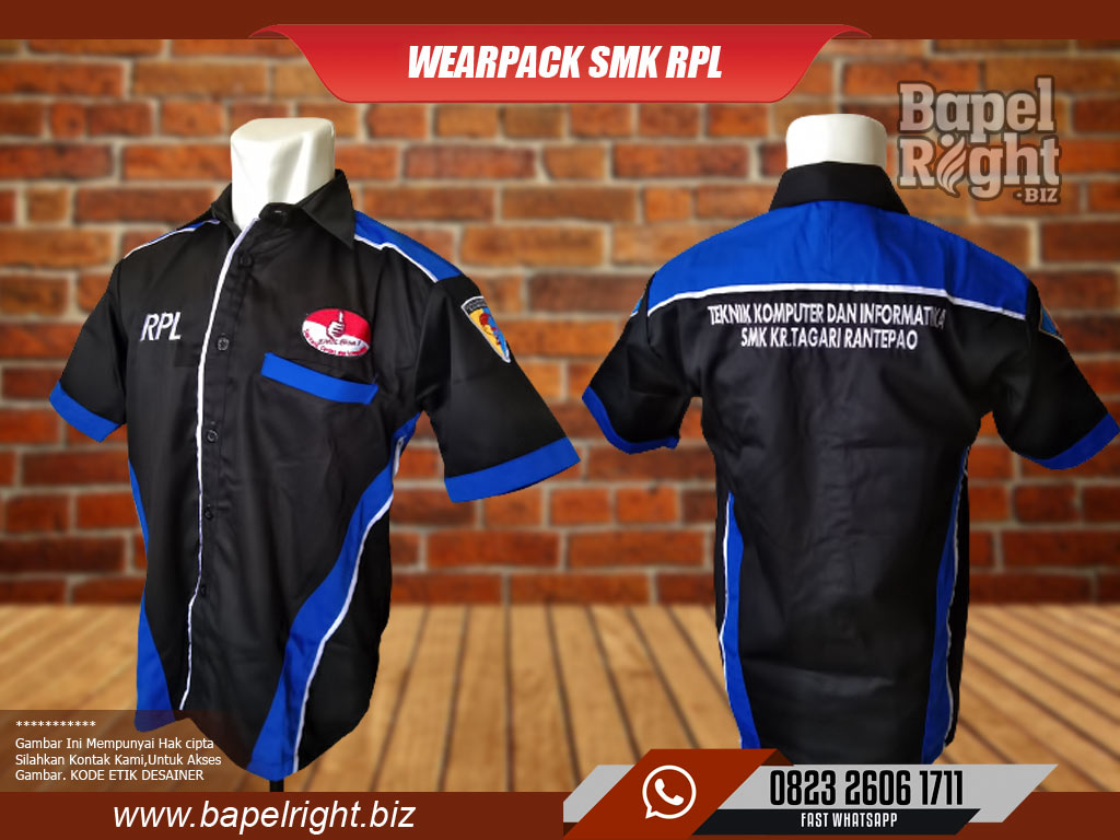 Wearpack SMK RPL, baju praktek jurusan SMK RPL, Seragam SMK RPL