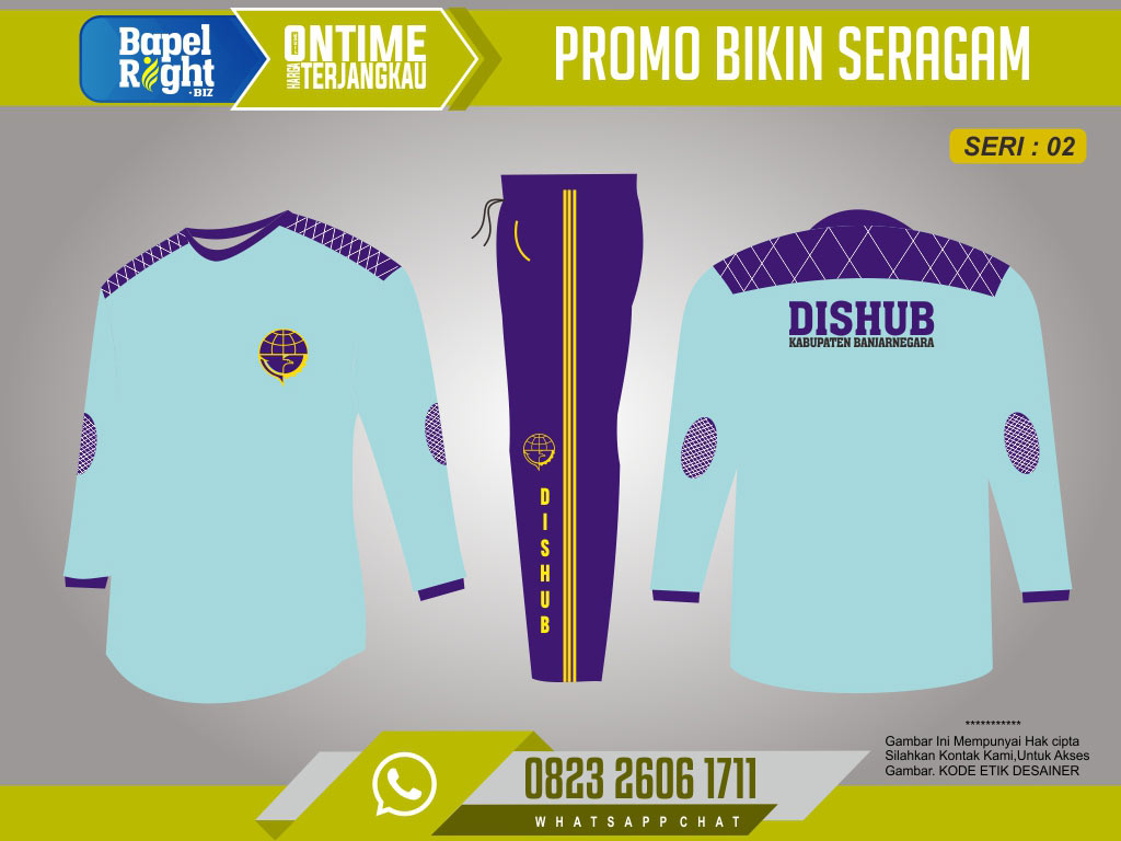 desain baju olahraga dishub