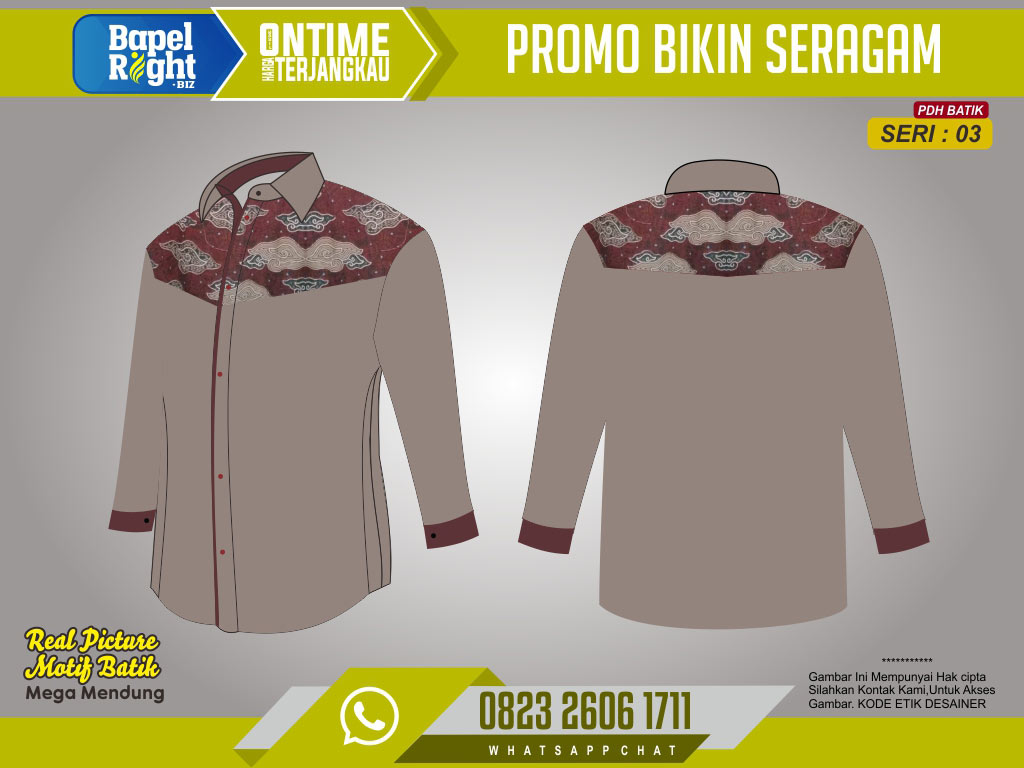 Desain Baju PDH Batik