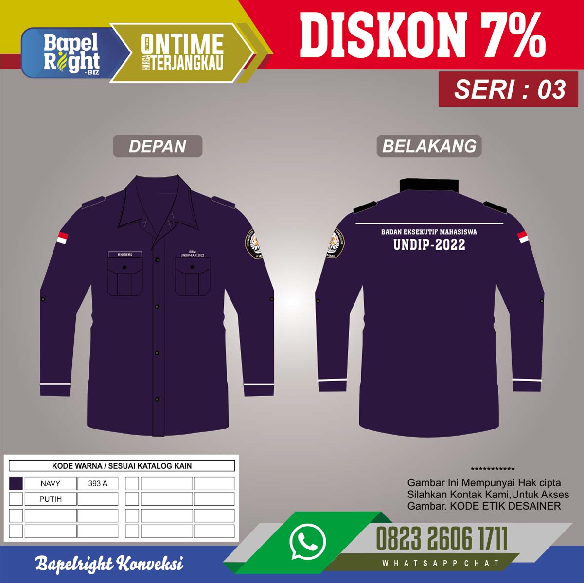 Desain Baju PDH KORSA Bem