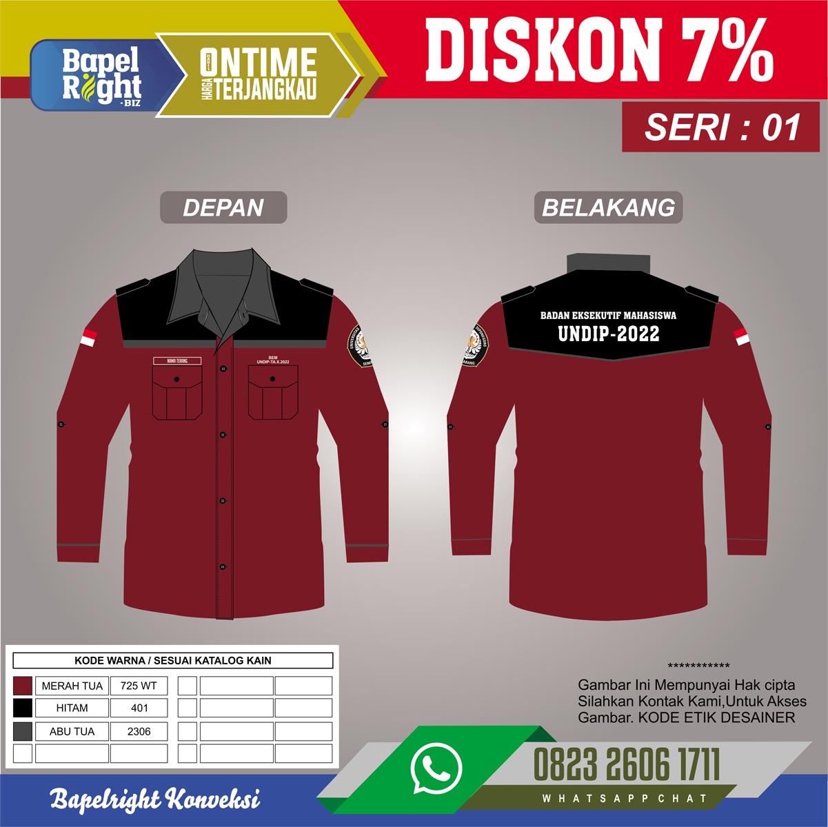 Desain Baju PDH PDL Badan Eksekutif Mahasiswa