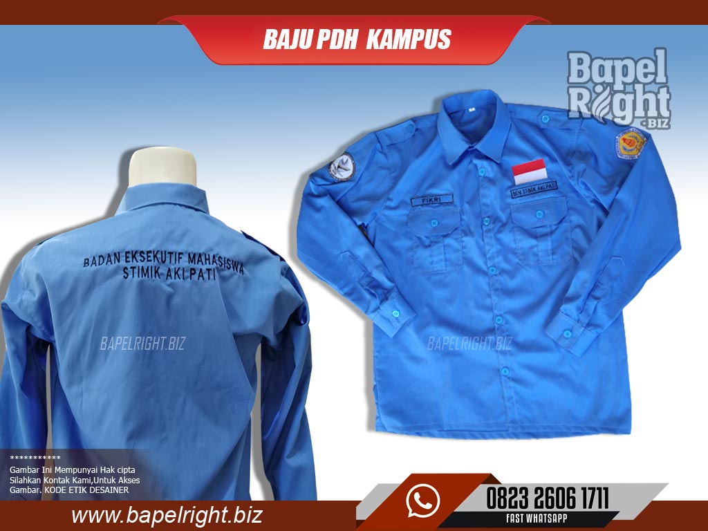 baju pdh kampus biru langit