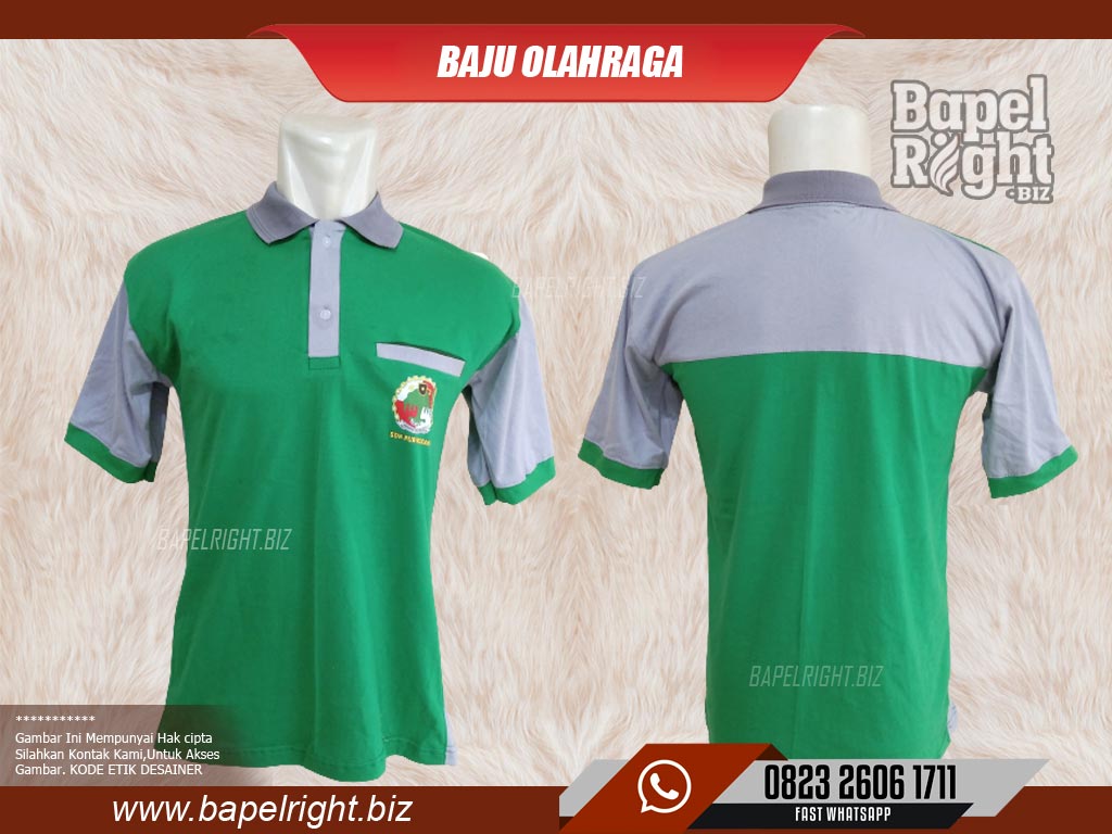 Desain Kaos Olahraga Kantor Warna Hijau