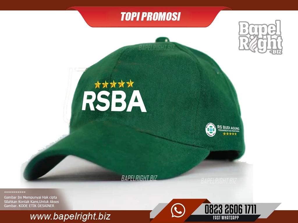 Desain Topi Promosi Rumah Sakit