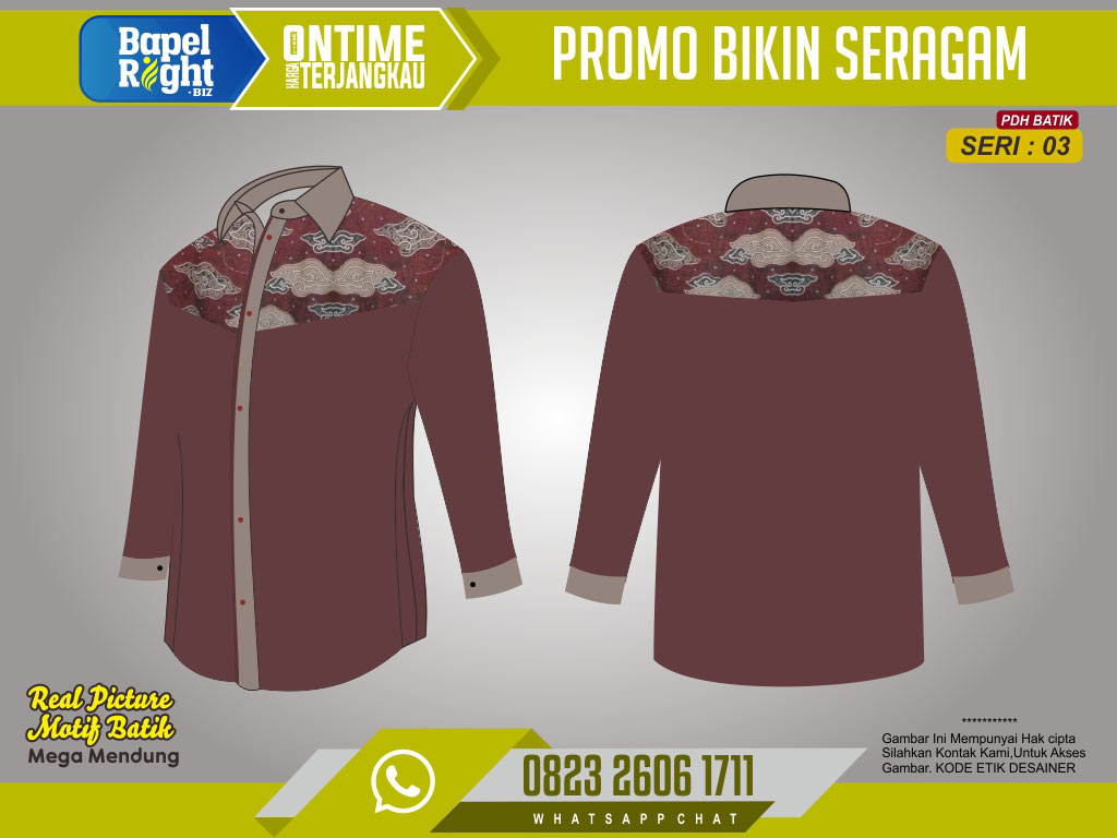 Contoh warna baju pdh merah maroon