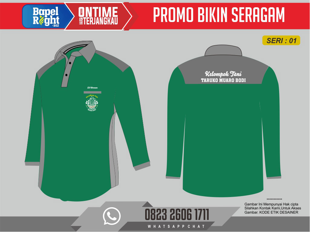 Desain kaos kelompok tani