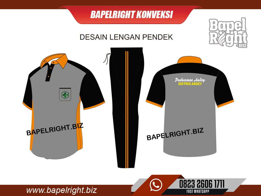 Baju Olahraga Puskesmas Lengan Pendek