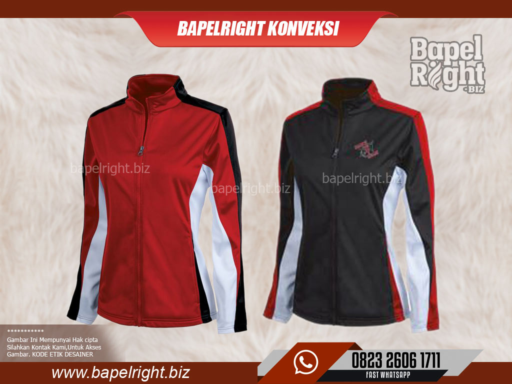 Desain jaket Training Olahraga Cewek