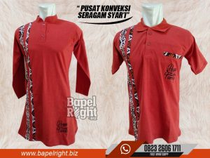 kaos polo kombinasi batik