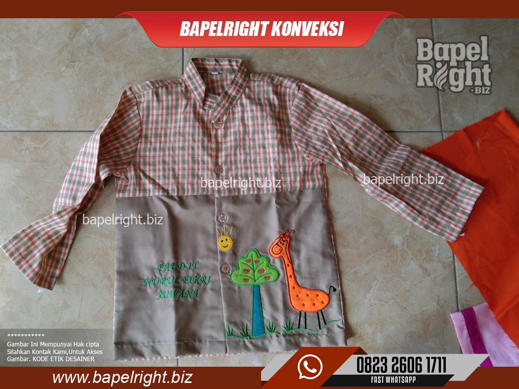 Contoh Seragam TK Kotak Kotak