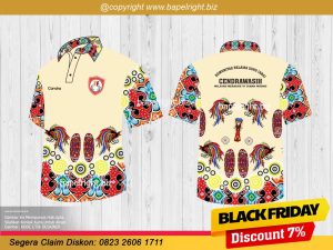 Jersey Batik Motif burung Cendrawasih Papua