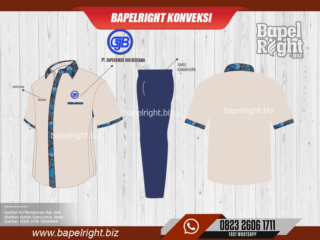 seragam perusahaan kombinasi batik