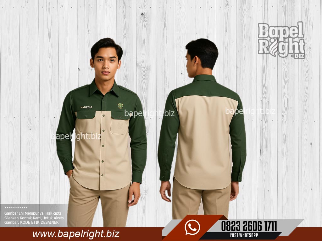 model-warna-baju-pdh-cream-dan-hijau-tosca