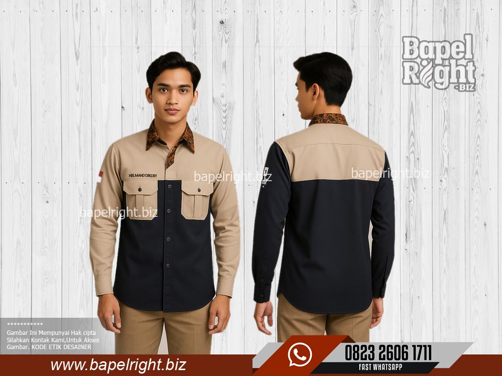 model-warna-baju-pdh-cream-navy-kombinasi-batik