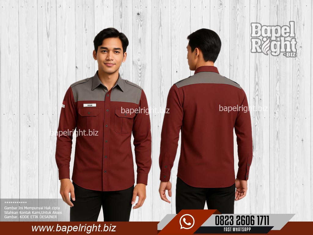 model-warna-baju-pdh-merah-maroon-dan-abu-tua
