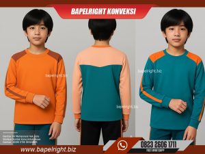 Kaos olahraga sd warna orange