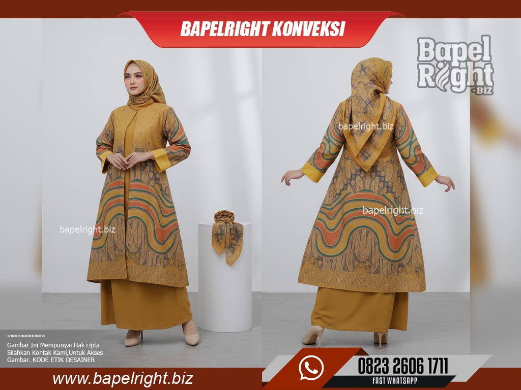 Tunik Batik Motif Geometris Kontemporer