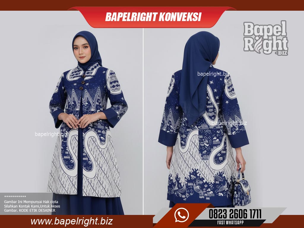 Tunik Batik Peplum Formal