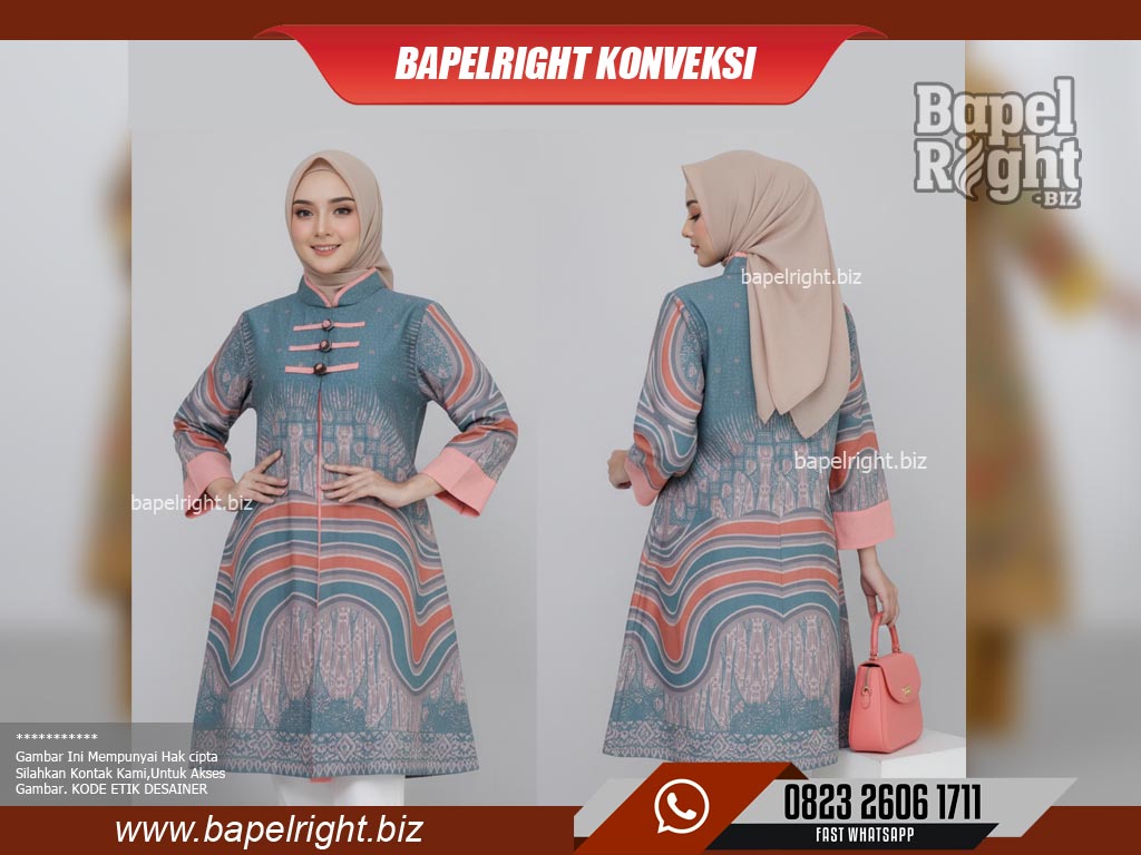 Tunik Batik Warna Cerah Tropis