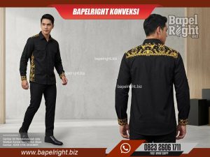 Model Baju PDH kombinasi batik kalimantan