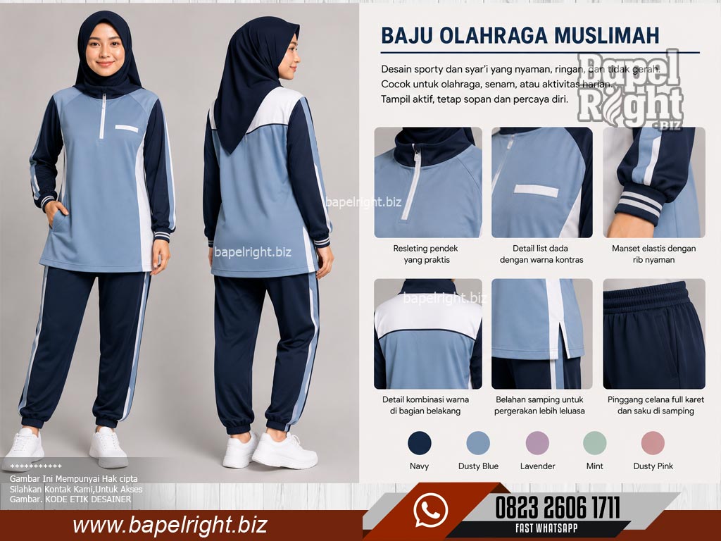 Baju Olahraga Wanita Lengan Panjang