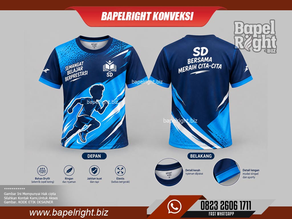 Rekomendasi Kaos Olahraga Anak SD Keren