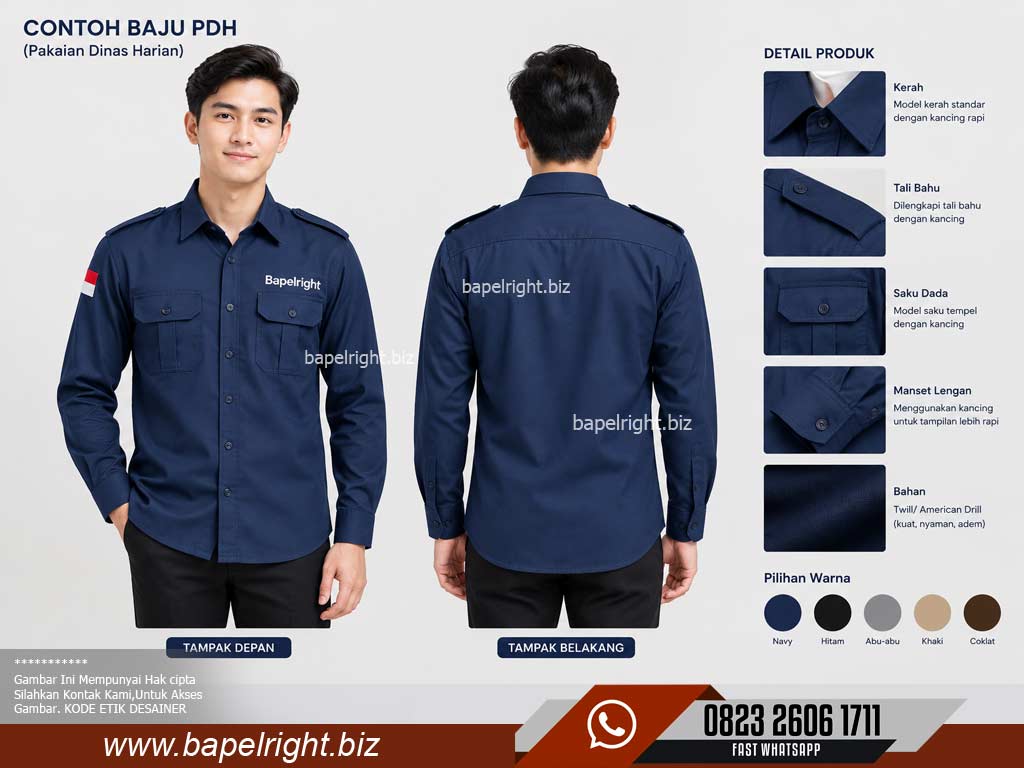 Contoh-baju-pdh-warna-navy