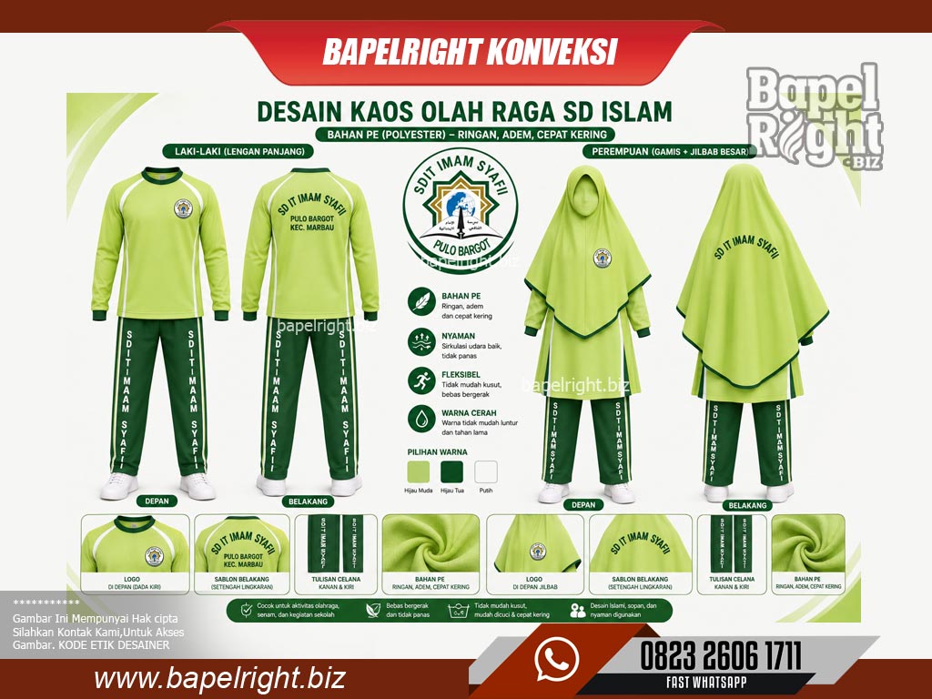 Desain kaos olahraga sd islam