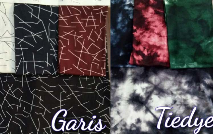 Motif Cotton Garis | Tiedye